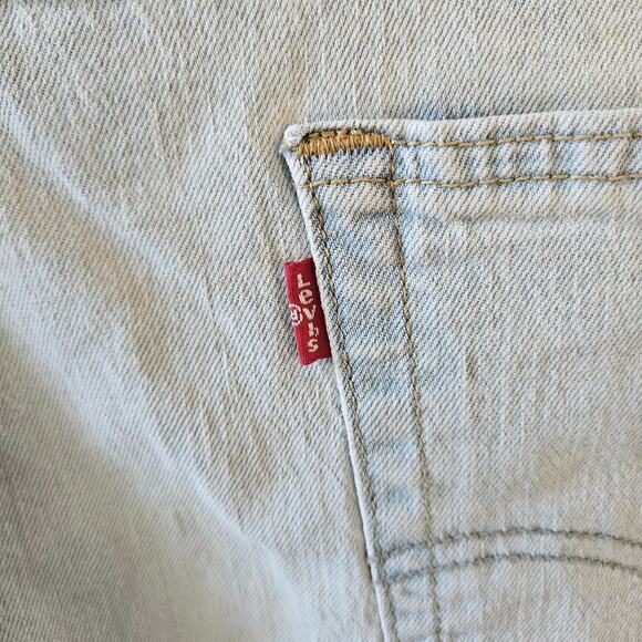 Levi's [Read] 405 Standard Denim Shorts Stone Washed Blue 42x10 - Picture 7 of 11